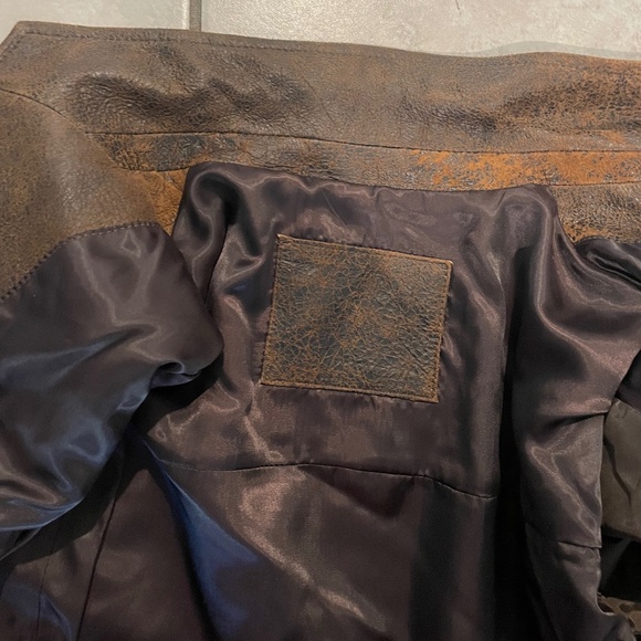 Men’s Bespoke Custom Brown/Caramel Soft Leather Suede Blazer - Picture 7 of 13